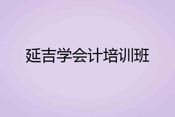 延吉学会计培训班
