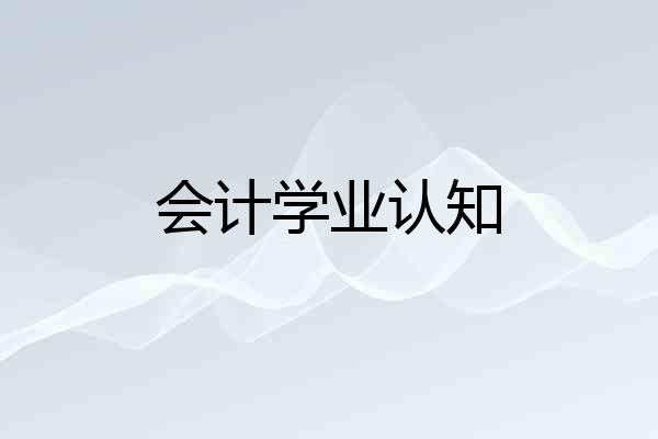 会计学业认知