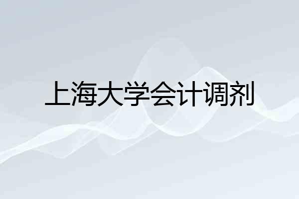 上海大学会计调剂
