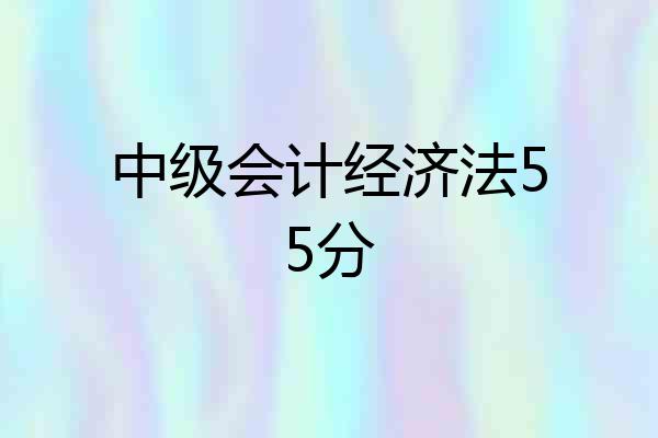 中级会计经济法55分