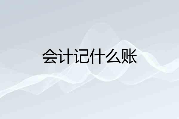 会计记什么账