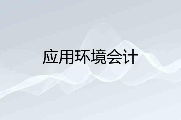 应用环境会计