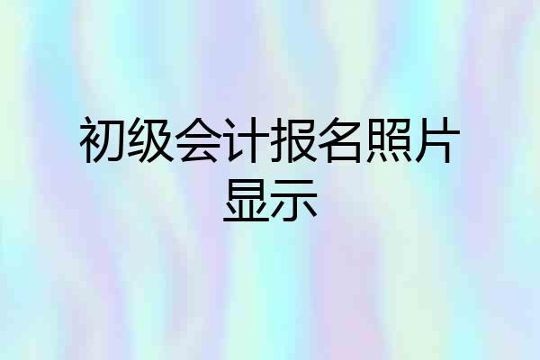 初级会计报名照片显示