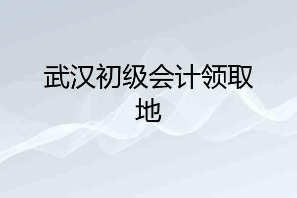 武汉初级会计领取地