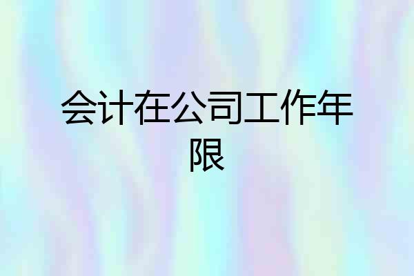 会计在公司工作年限