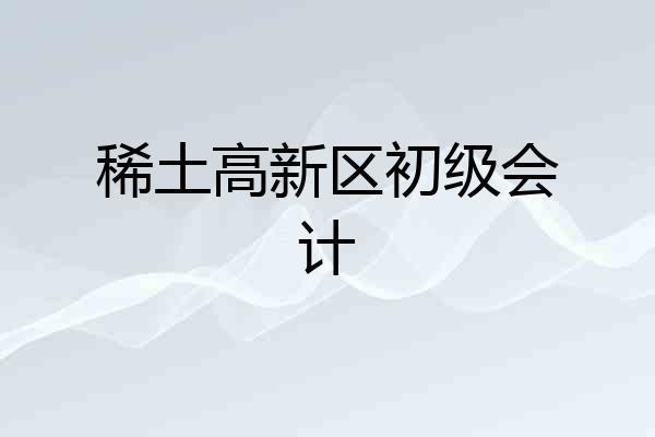 稀土高新区初级会计
