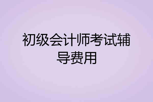 初级会计师考试辅导费用