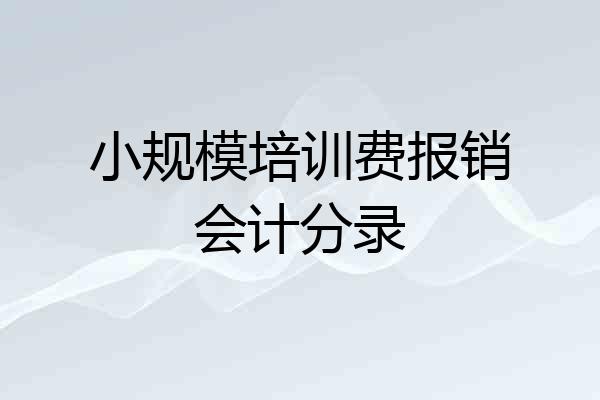 小规模培训费报销会计分录