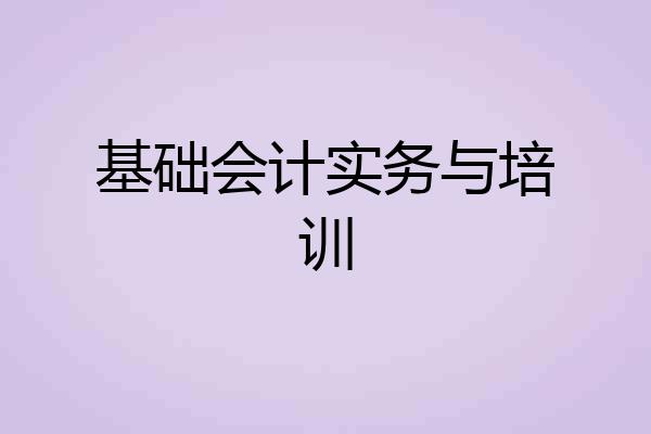 基础会计实务与培训