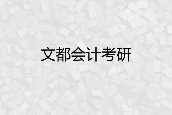 文都会计考研