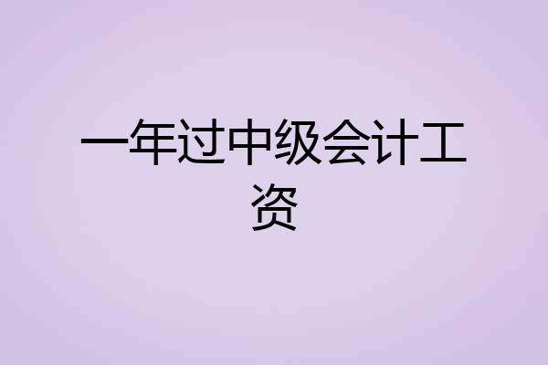 一年过中级会计工资