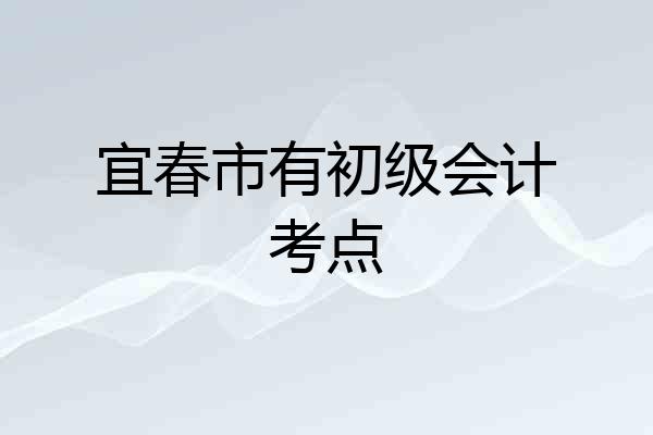 宜春市有初级会计考点