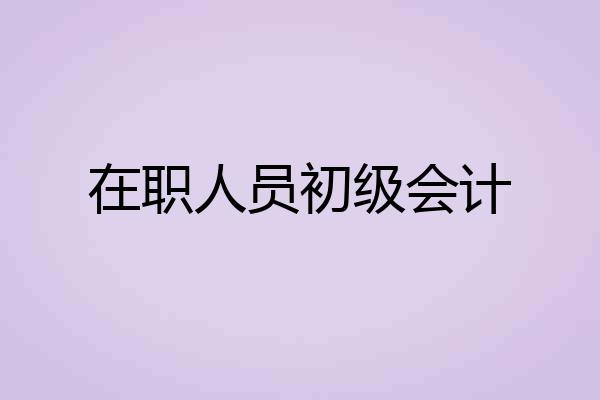 在职人员初级会计