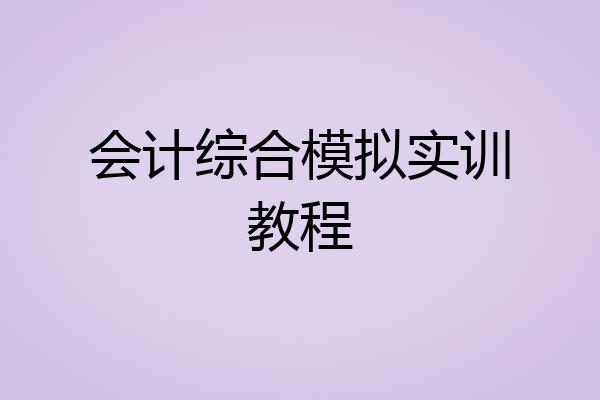 会计综合模拟实训教程