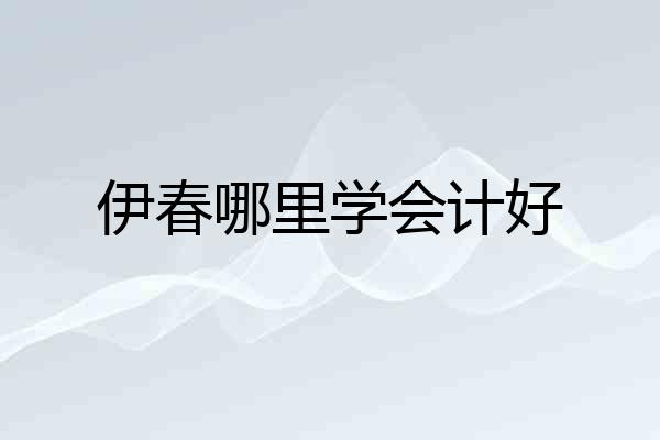 伊春哪里学会计好