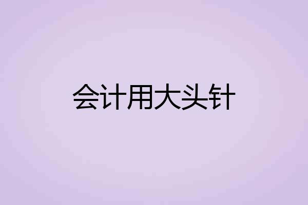 会计用大头针