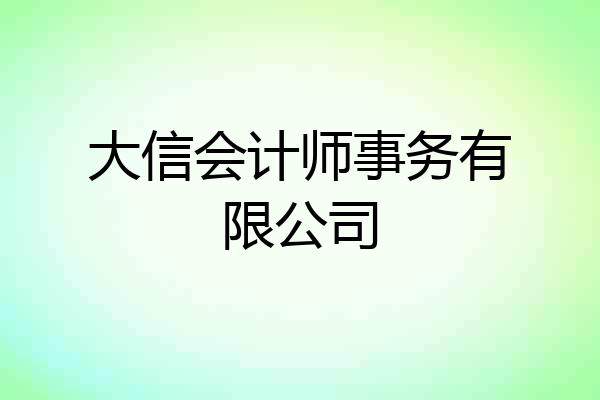 大信会计师事务有限公司