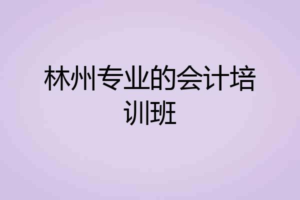 林州专业的会计培训班