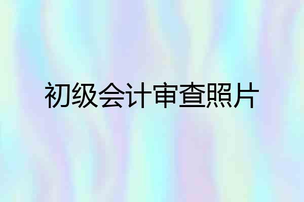 初级会计审查照片