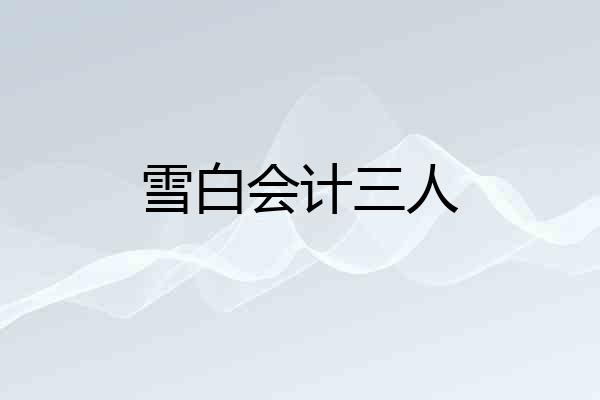 雪白会计三人