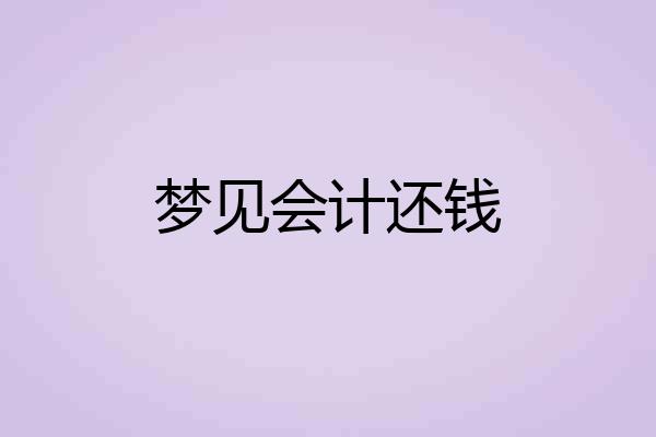 梦见会计还钱