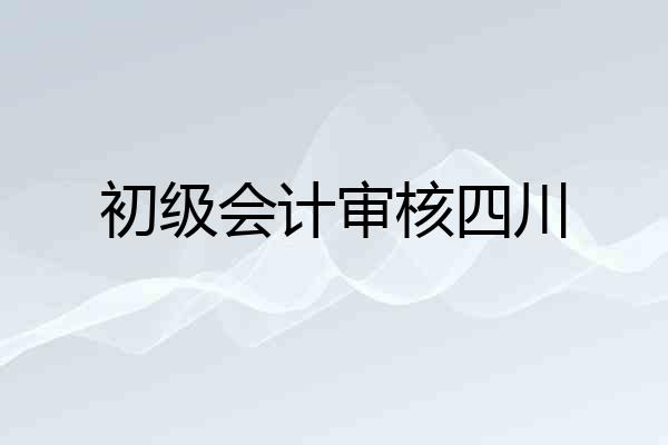 初级会计审核四川