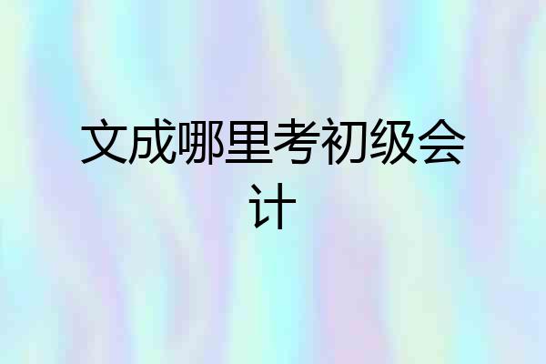 文成哪里考初级会计