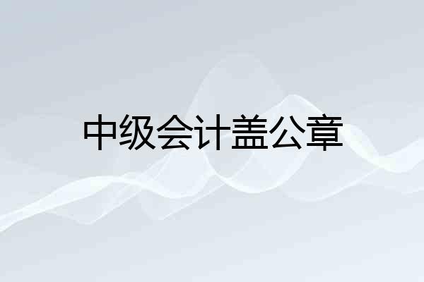 中级会计盖公章
