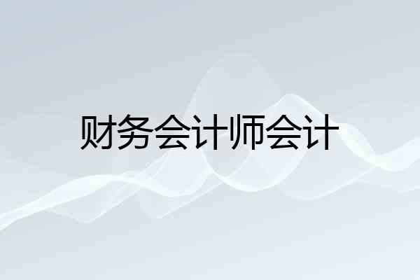 财务会计师会计