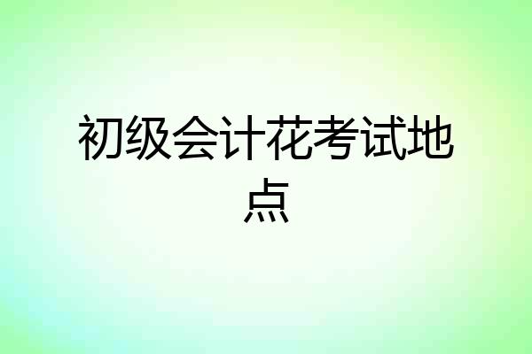 初级会计花考试地点