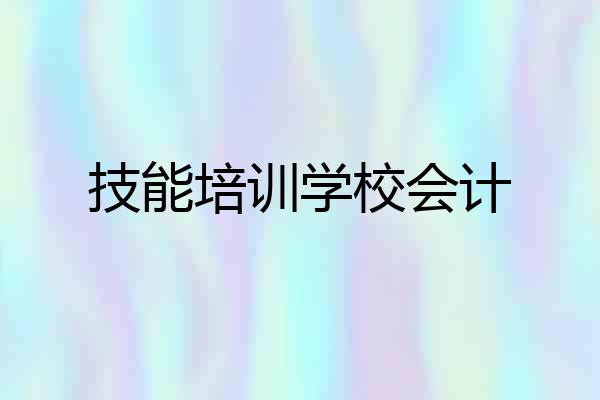 技能培训学校会计