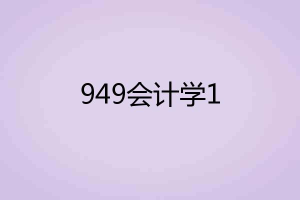 949会计学1