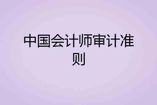 中国会计师审计准则