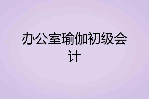 办公室瑜伽初级会计