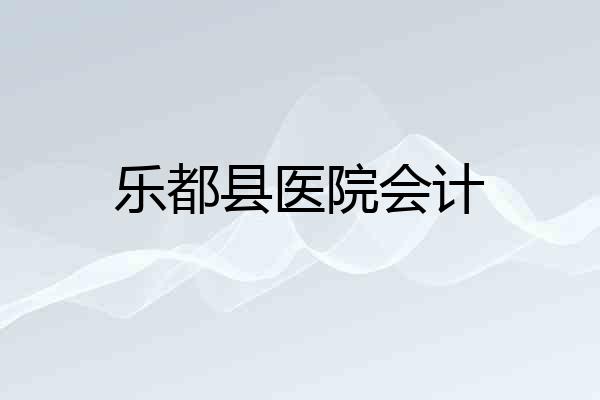 乐都县医院会计