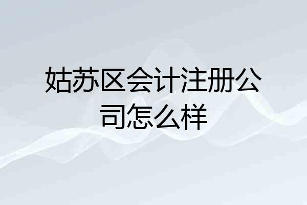 姑苏区会计注册公司怎么样