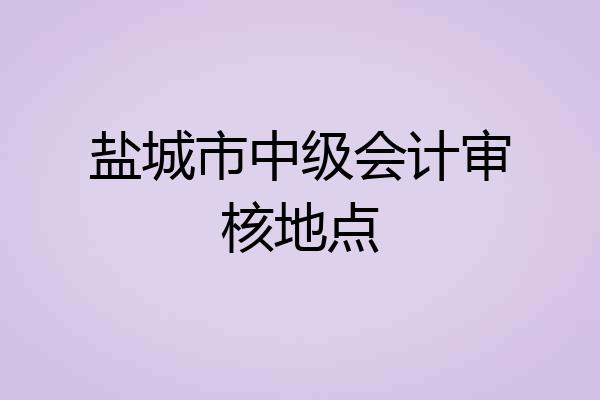 盐城市中级会计审核地点