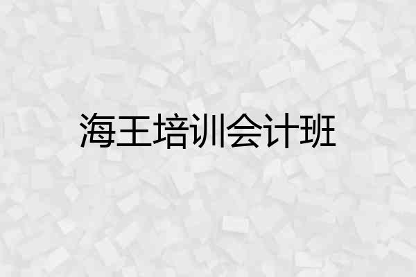 海王培训会计班