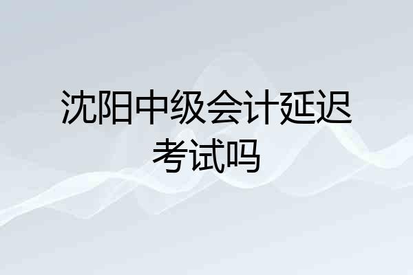 沈阳中级会计延迟考试吗