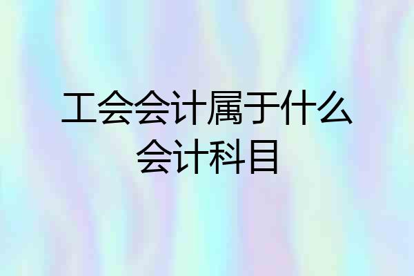 工会会计属于什么会计科目