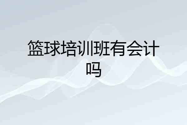 篮球培训班有会计吗