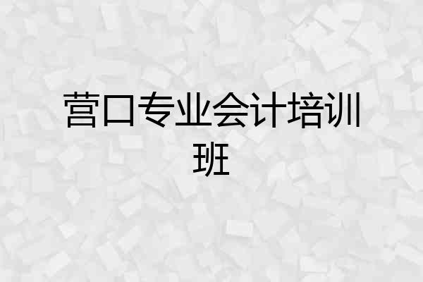 营口专业会计培训班