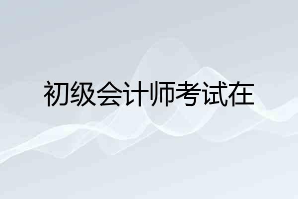 初级会计师考试在