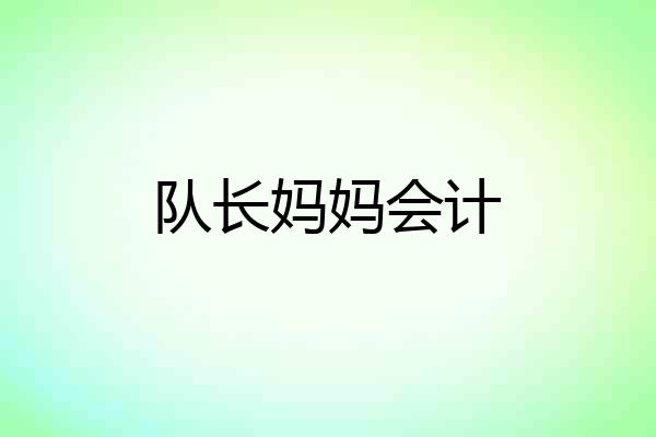 队长妈妈会计