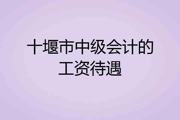 十堰市中级会计的工资待遇