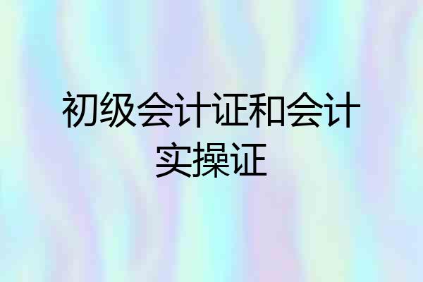 初级会计证和会计实操证