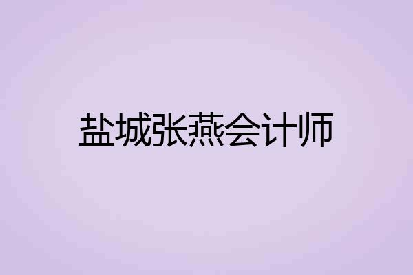 盐城张燕会计师