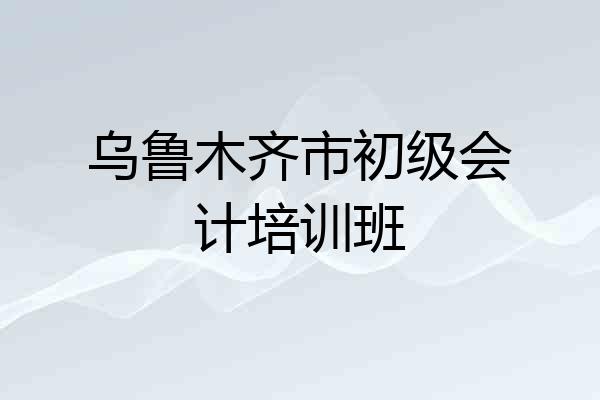 乌鲁木齐市初级会计培训班