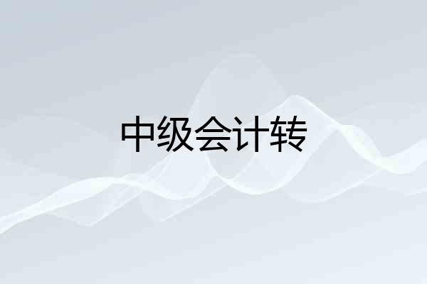 中级会计转