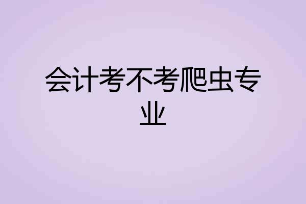 会计考不考爬虫专业